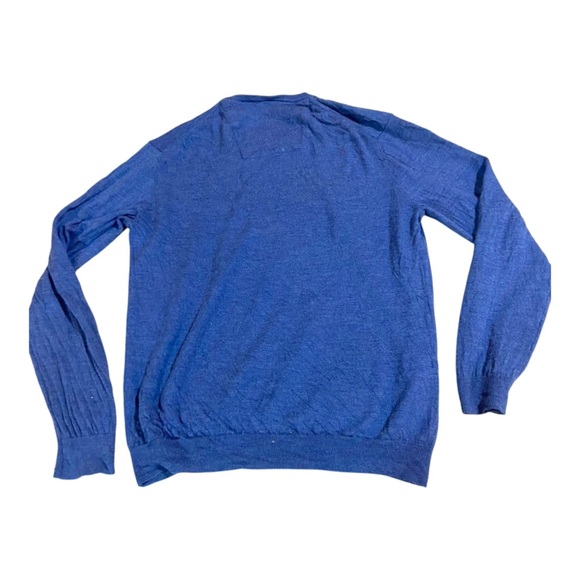 Calvin Klein Mens 100% Merino Wool V Neck Cardigan Sweater Sz XXL Blue - Picture 2 of 4